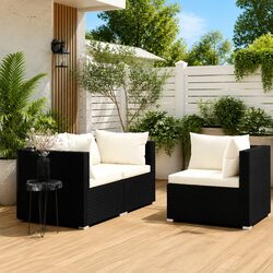 Black Rattan Patio Lounge Set - Specifications Overview