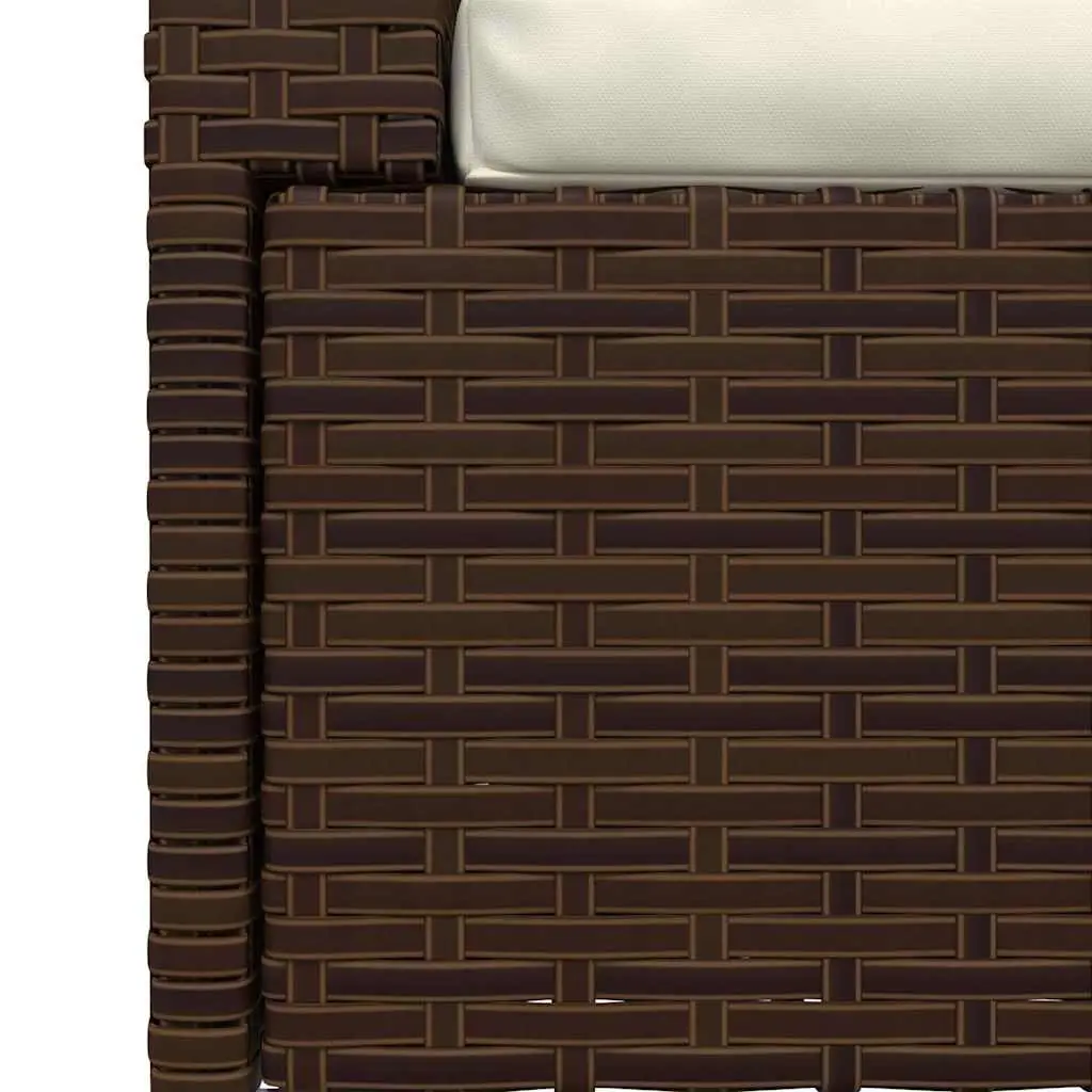 2-Seater Outdoor Sofa Garden Patio Furniture Brown PE Rattan