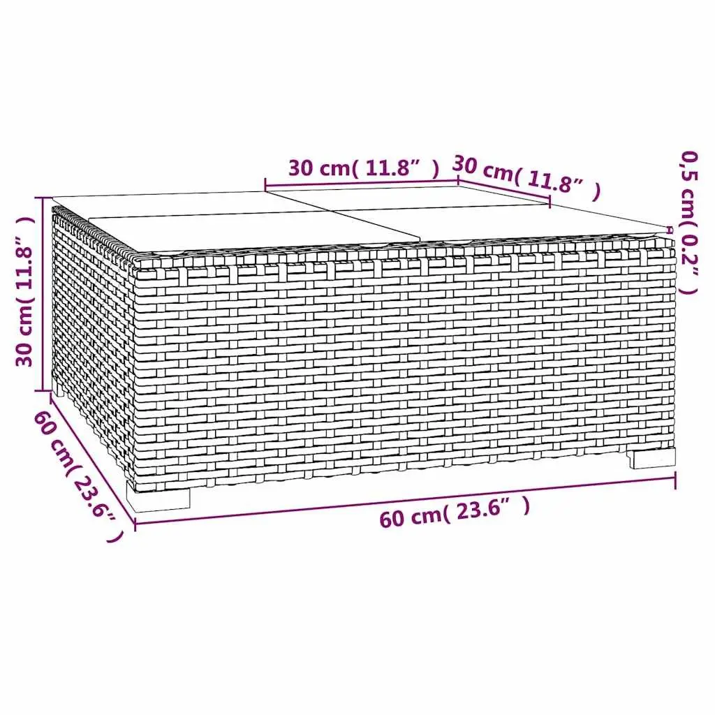 3 Piece Garden Lounge Set Grey Poly Rattan Outdoor Furniture