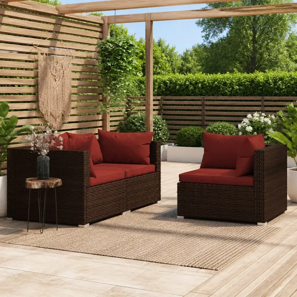 Outdoor Sectional Sofa Set 3 Piece