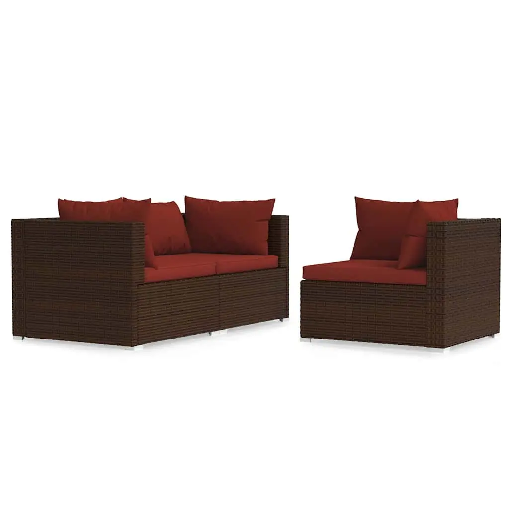 Outdoor Sectional Sofa Set 3 Piece