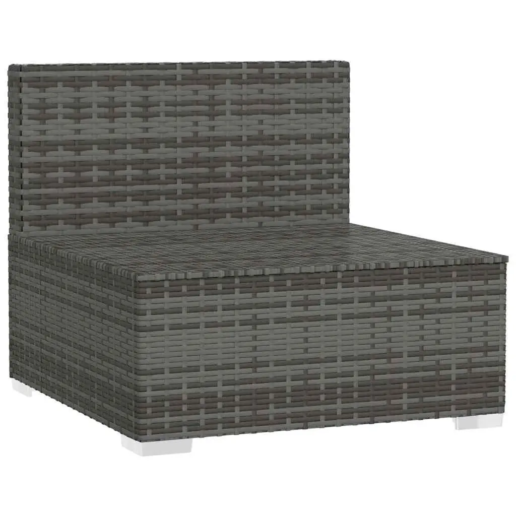 Grey Modular Middle Sofa with Cushions