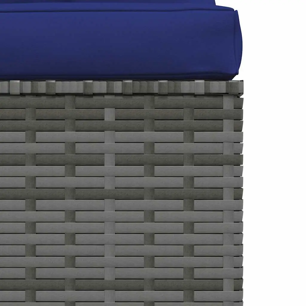 Grey Modular Middle Sofa with Cushions