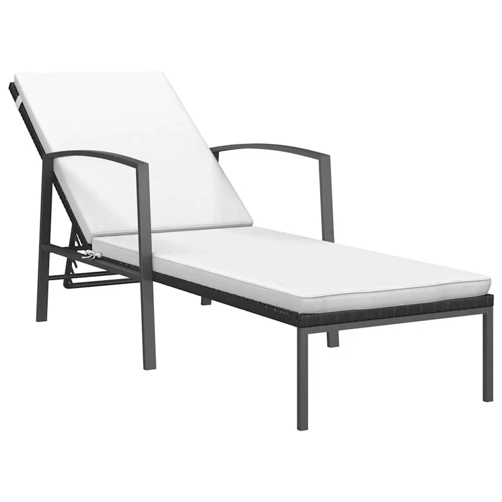 Sun Lounger with Adjustable Backrest and Steel Frame
