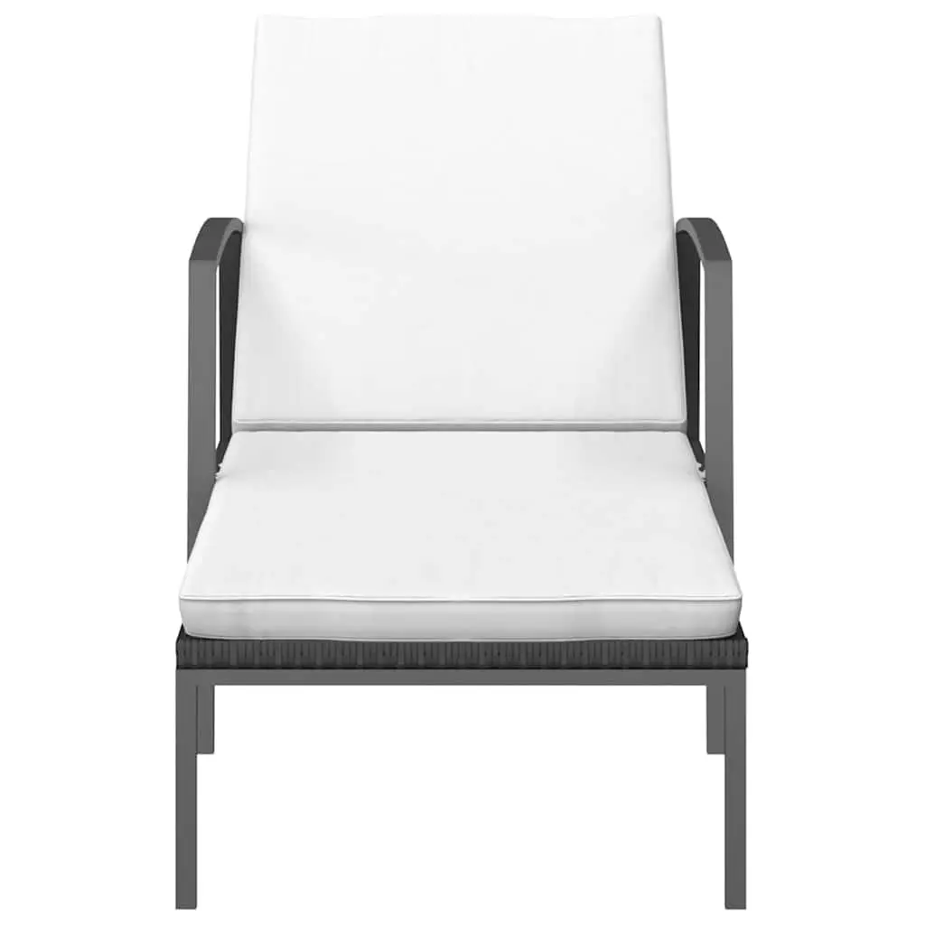 Sun Lounger with Adjustable Backrest and Steel Frame