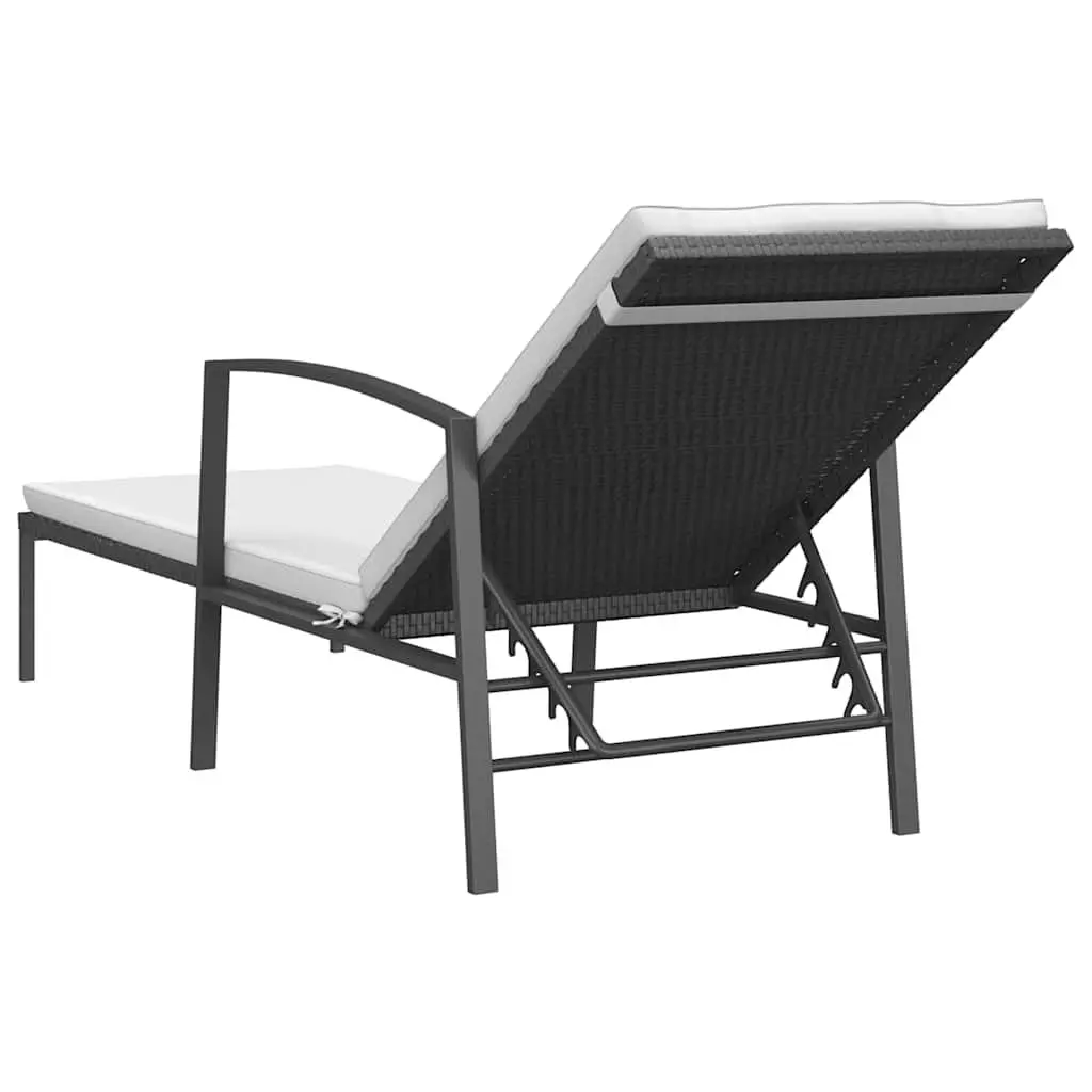 Sun Lounger with Adjustable Backrest and Steel Frame