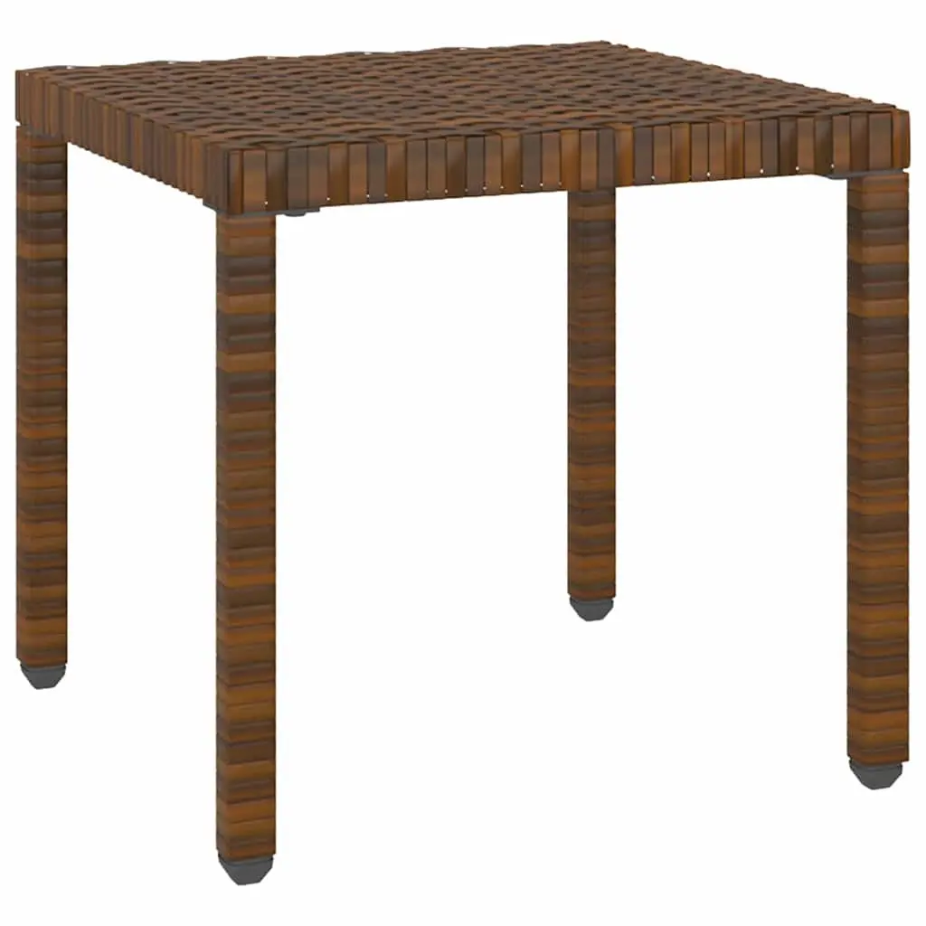 Sun Loungers 2 pcs with Table Poly Rattan Brown Outdoor Garden Patio Furniture