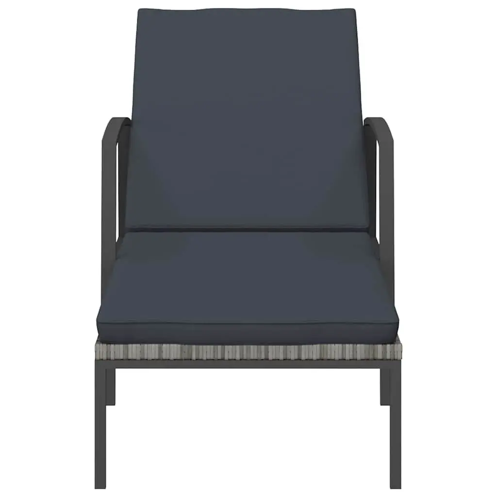 Sun Lounger with Side Table 2-Piece Outdoor Set