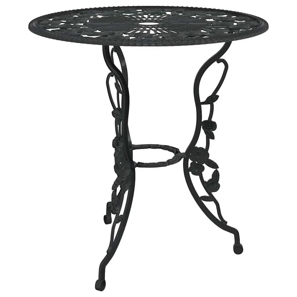 3 Piece Bistro Set Outdoor Use Black Cast Aluminium Garden Patio Furniture