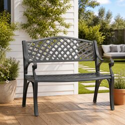 Specifications for 102cm Ornate Black Aluminium Garden Bench