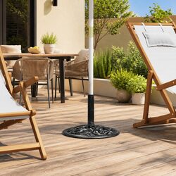 Cast Iron Umbrella Base - Dimensions: 48 x 48 x 33 cm