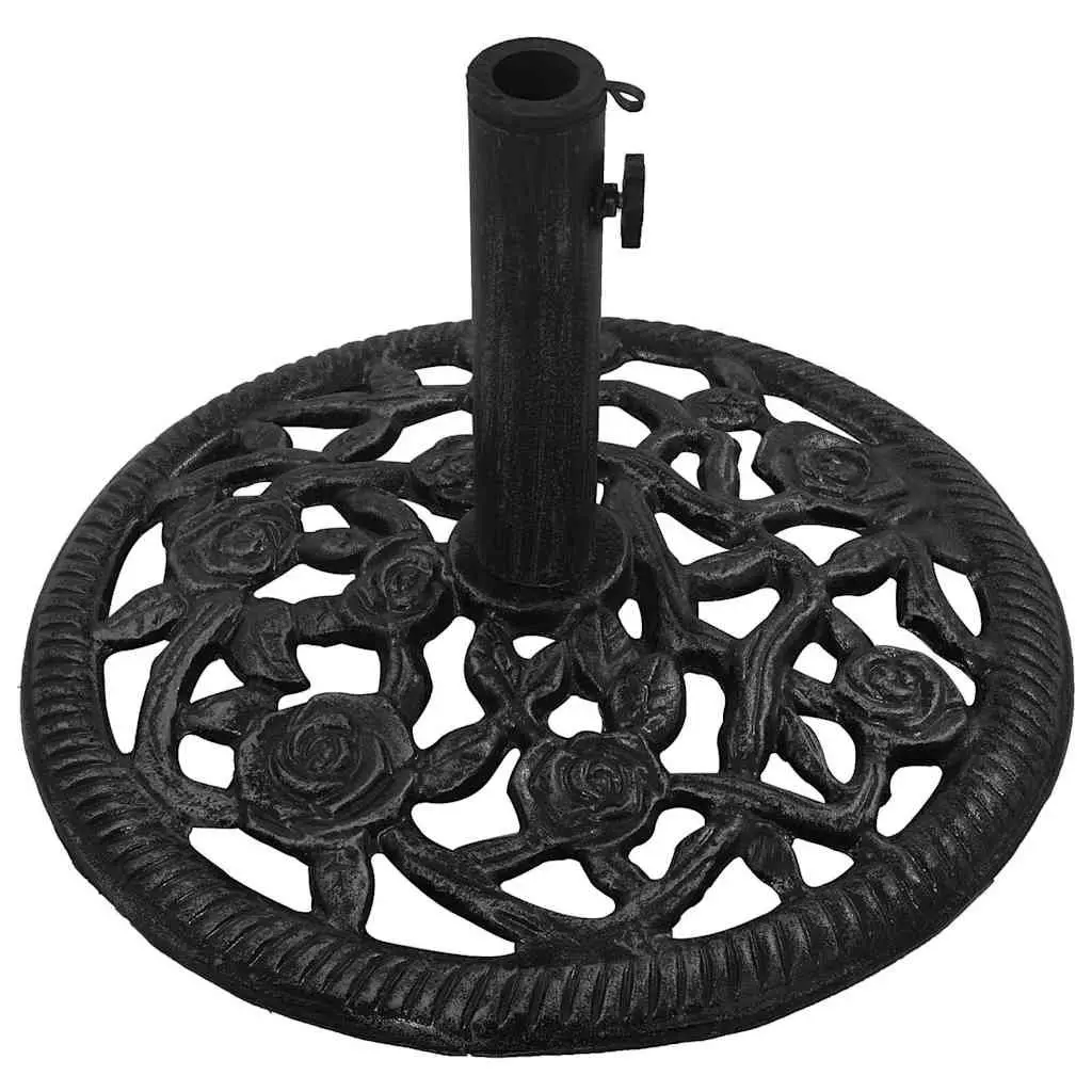 Umbrella Base Black Cast Iron Outdoor Garden Patio Stand Stable Heavy Duty