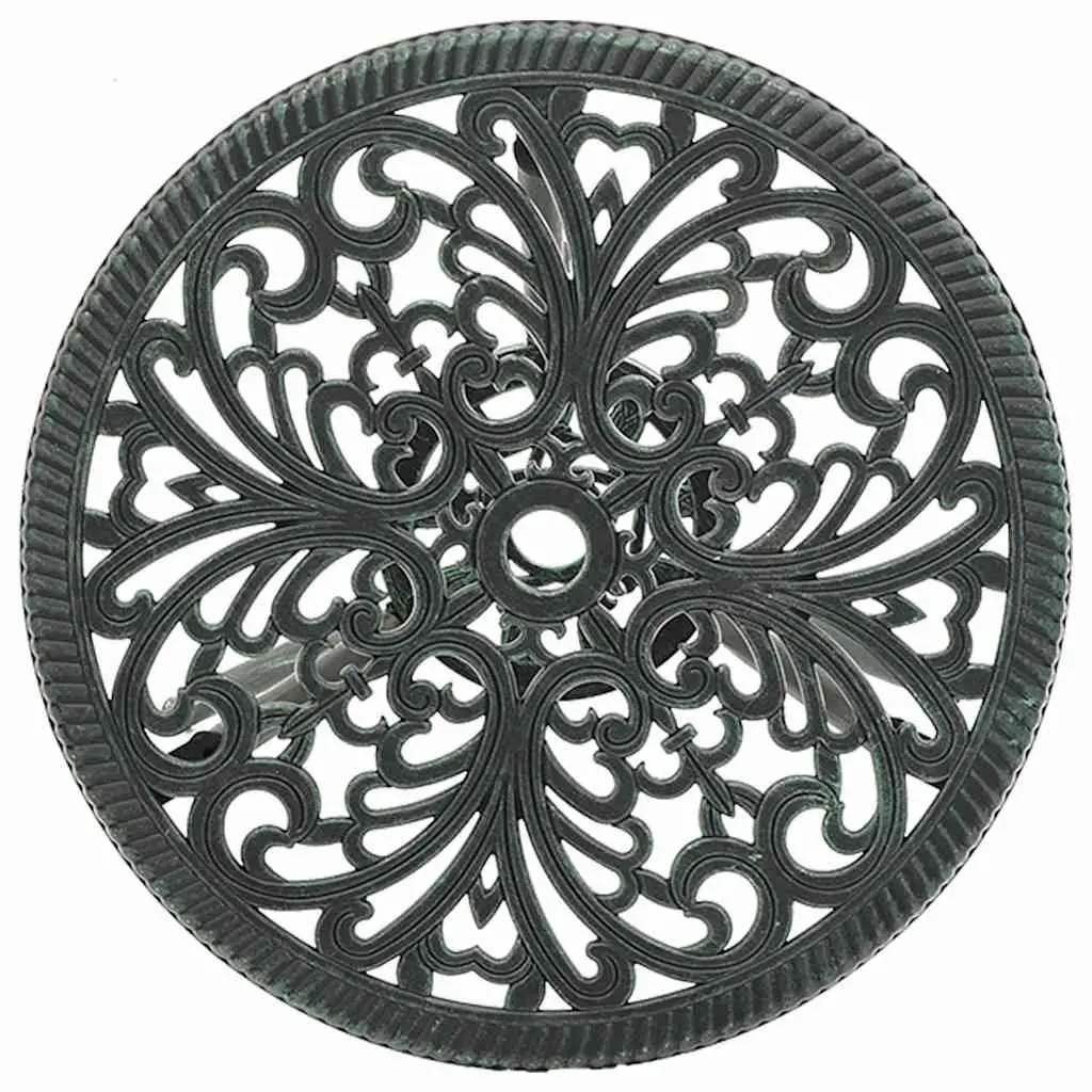 Bistro Set Outdoor Garden Patio Furniture 3 Piece Cast Aluminium Green Floral