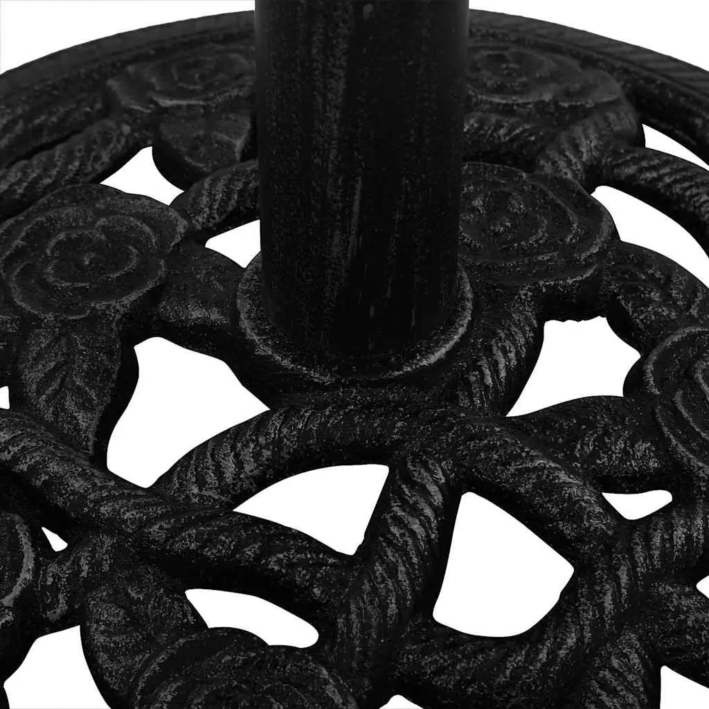 40x40x32 cm Cast Iron Umbrella Base in Black with Adapter
