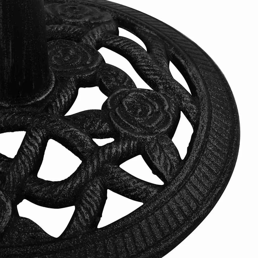 40x40x32 cm Cast Iron Umbrella Base in Black with Adapter