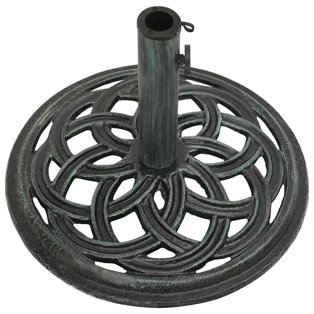 Green Cast Iron Umbrella Base