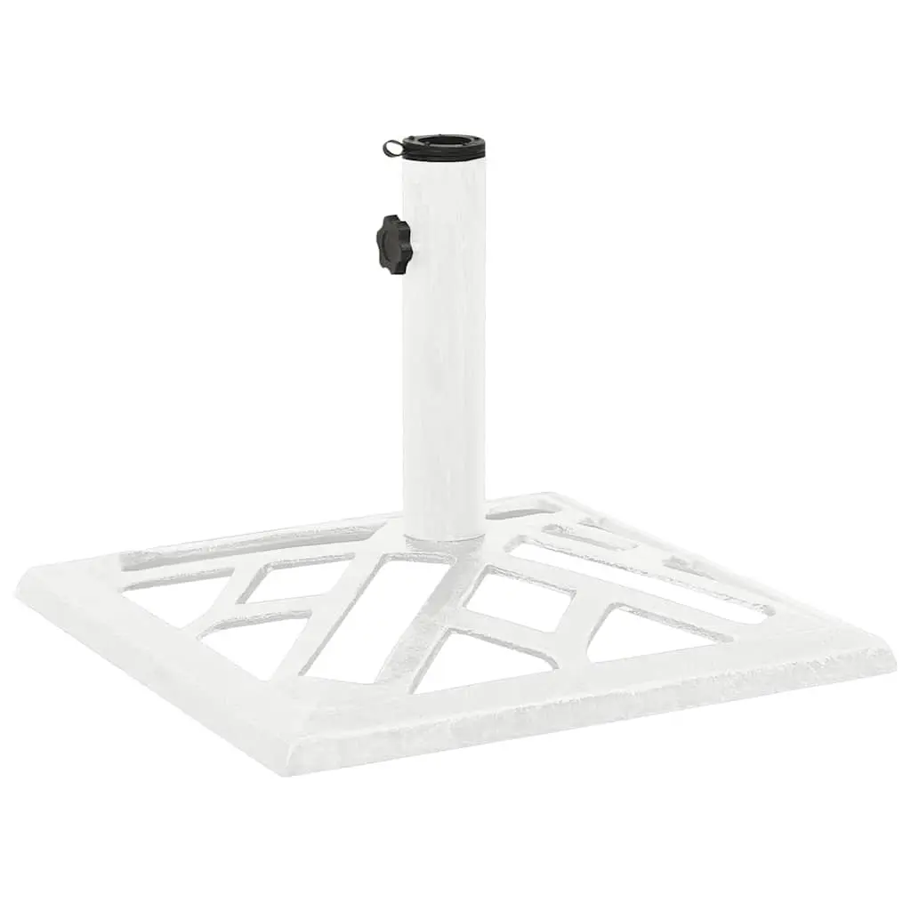 Umbrella Base White 44x44x31cm Cast Iron Outdoor Garden Patio Stand Heavy Duty