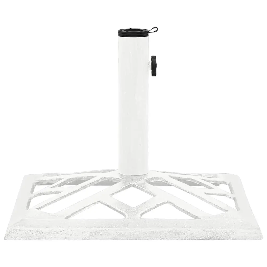 Umbrella Base White 44x44x31cm Cast Iron Outdoor Garden Patio Stand Heavy Duty