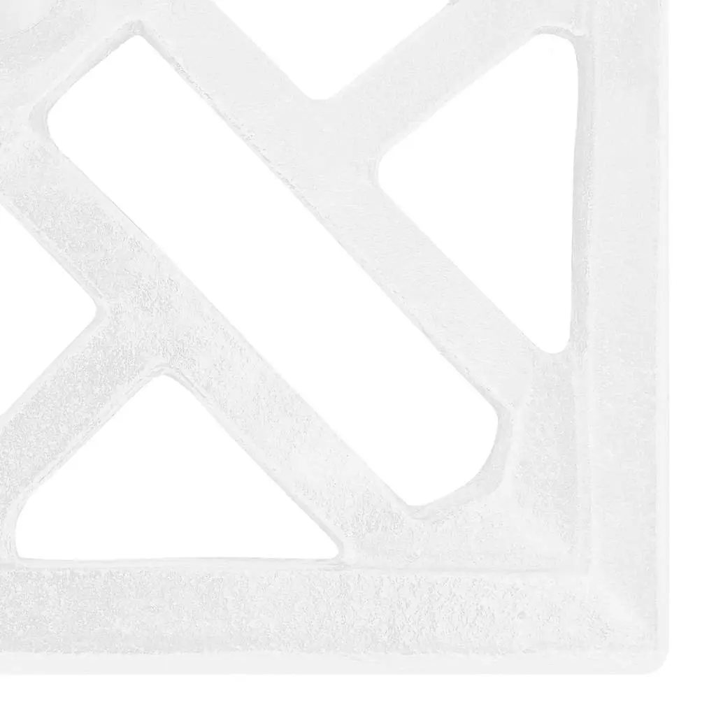 Umbrella Base White 44x44x31cm Cast Iron Outdoor Garden Patio Stand Heavy Duty
