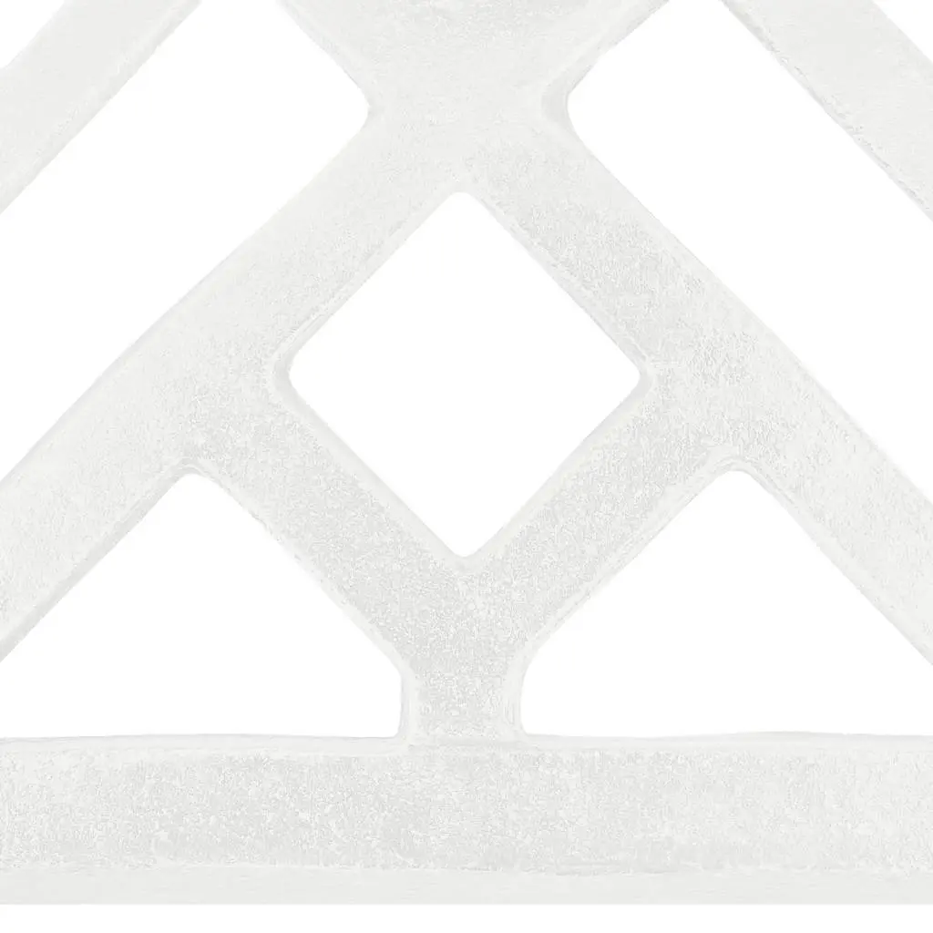 Umbrella Base White 44x44x31cm Cast Iron Outdoor Garden Patio Stand Heavy Duty