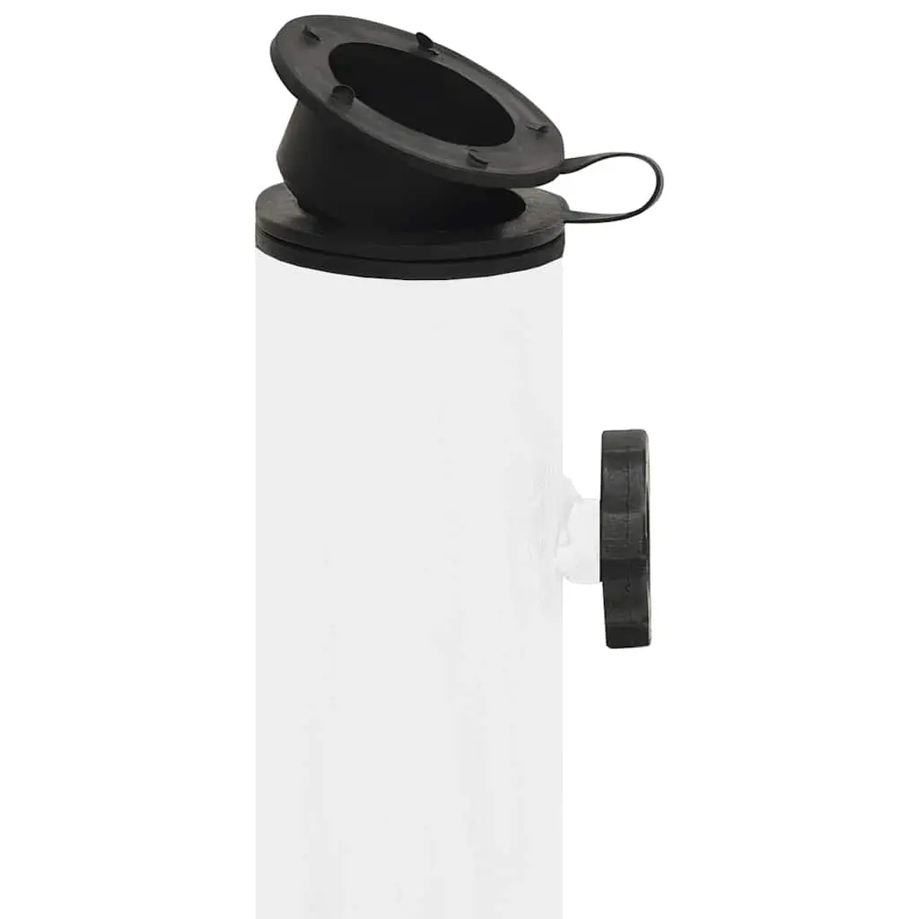 Umbrella Base Cast Iron White 40x40x32cm Outdoor Garden Patio Stand Weighted