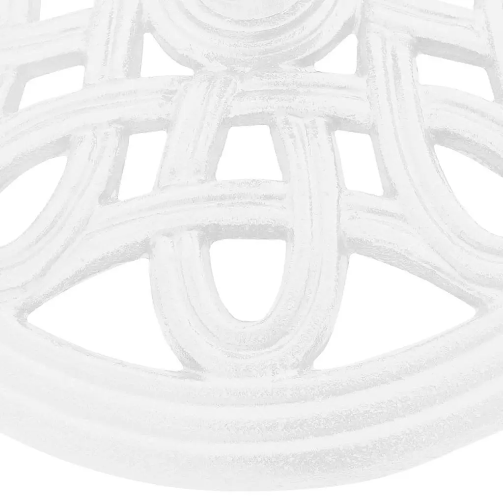 Umbrella Base Cast Iron White 40x40x32cm Outdoor Garden Patio Stand Weighted