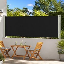 Retractable Side Awning 117x600cm – Black, Steel and Polyester