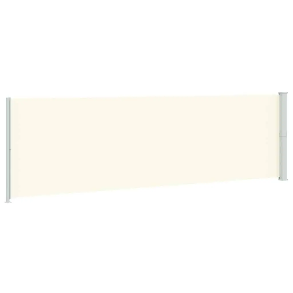 Retractable Side Awning for Patio 180x600cm Cream