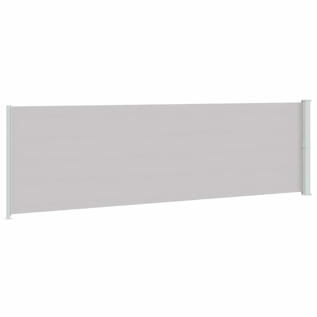 Retractable Side Awning Patio Screen Balcony Privacy Shade Grey Outdoor Garden