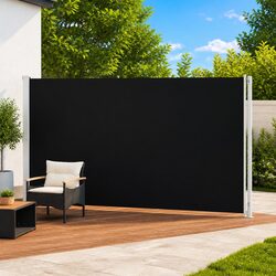Retractable Side Awning Specifications: 200x600 cm Black