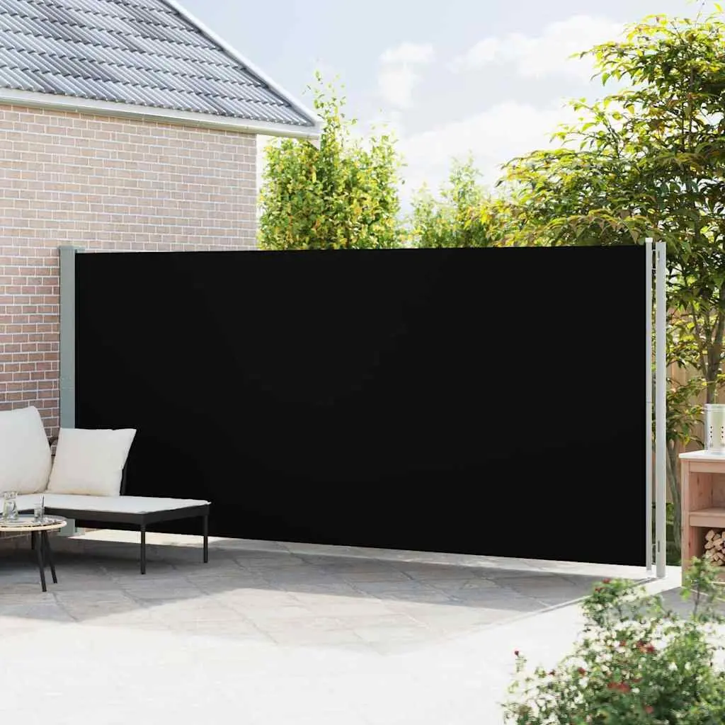 Retractable Side Awning Outdoor 200x600 cm Black