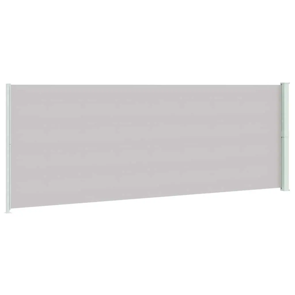 Patio Retractable Side Awning 220x600cm Outdoor Privacy Screen Sunshade Grey