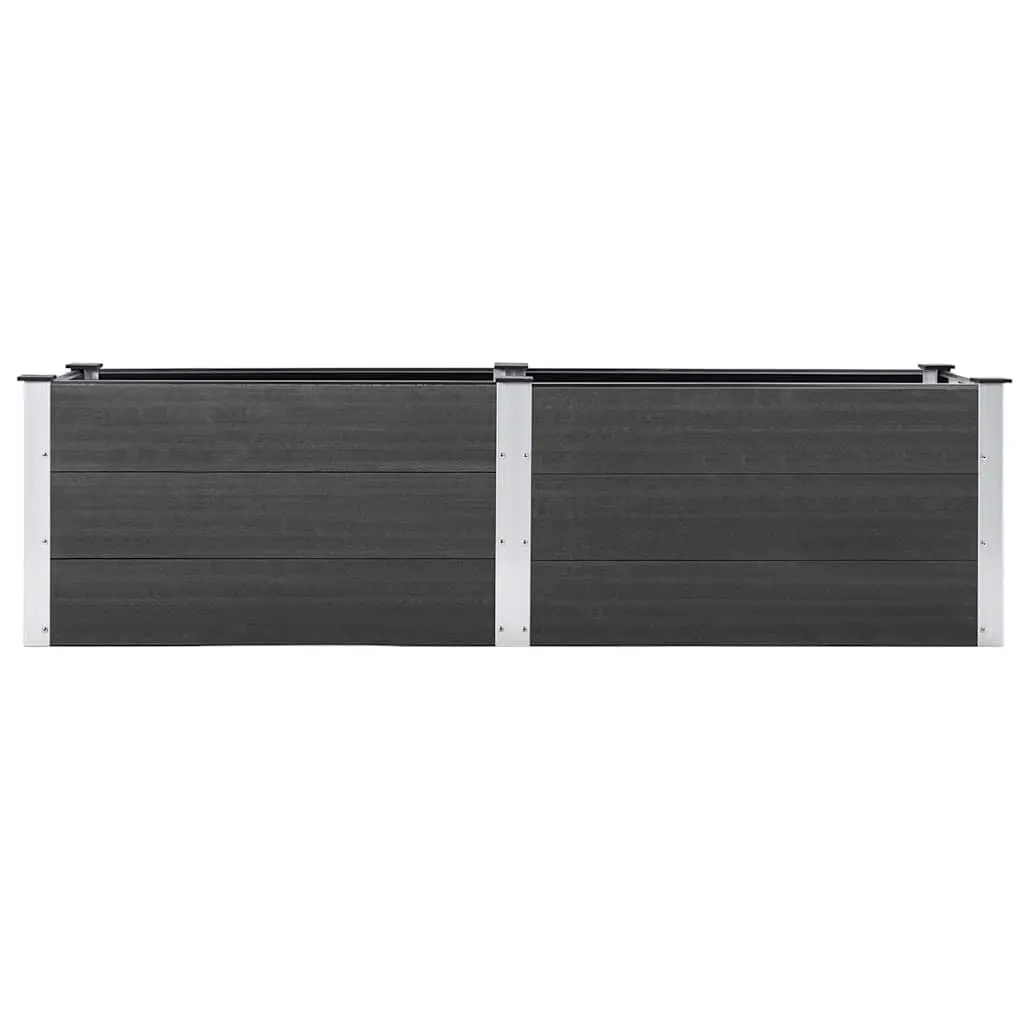 Garden Raised Bed Planter 200x50x54 cm Outdoor Flower Plant Box Grey