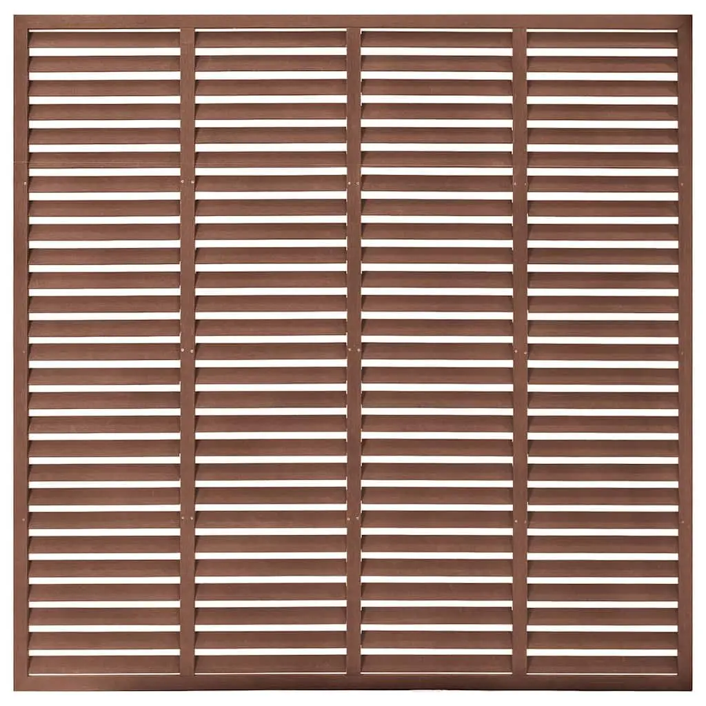 Louver Privacy Screen Panel 180x180cm Brown Outdoor Partition Garden Shading