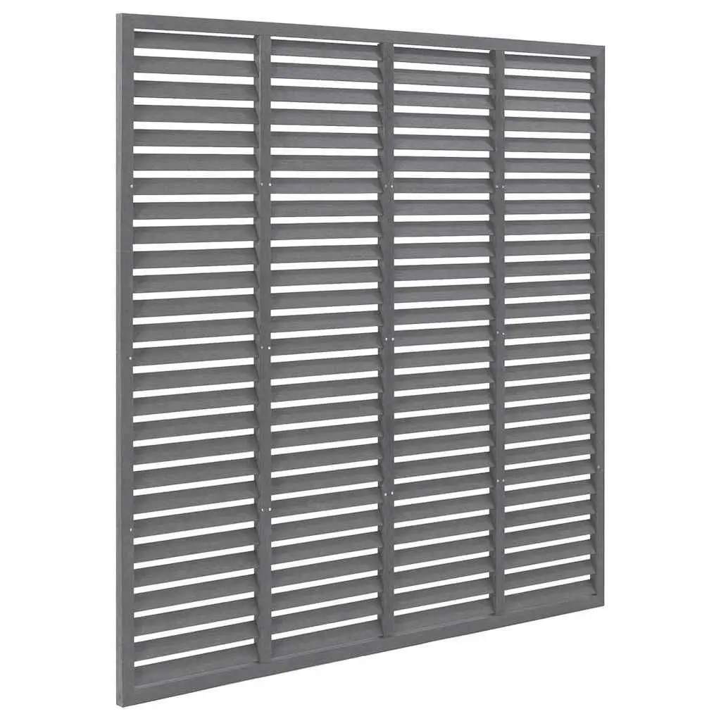 Louver Fence Panel 180x180 cm Grey