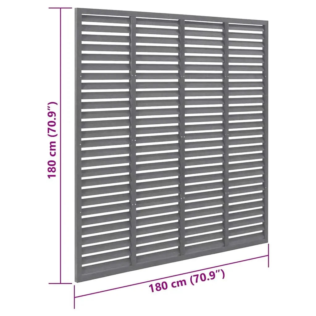 Louver Fence Panel 180x180 cm Grey