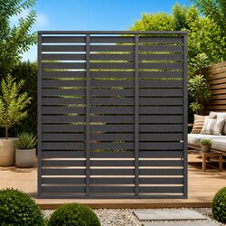 Specifications for Grey WPC Fence Panel 180x180 cm