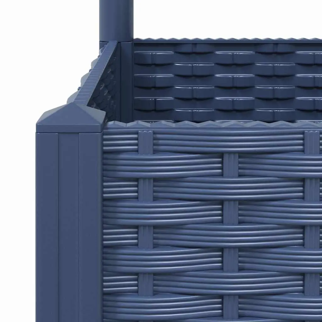 Garden Planter with Trellis for Outdoor Use Grey 40x40x136cm