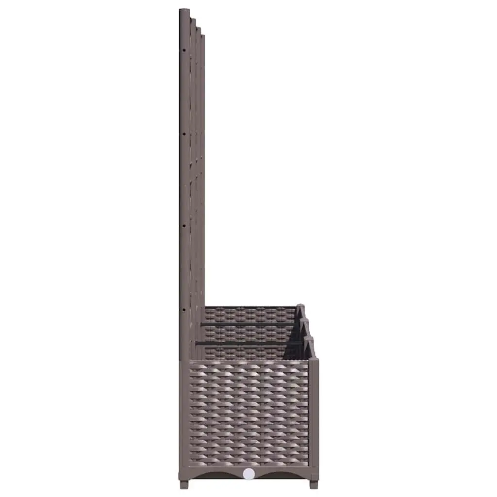Garden Planter with Trellis for Outdoor Climbing Plants 120 x 40 x 136 cm Brown
