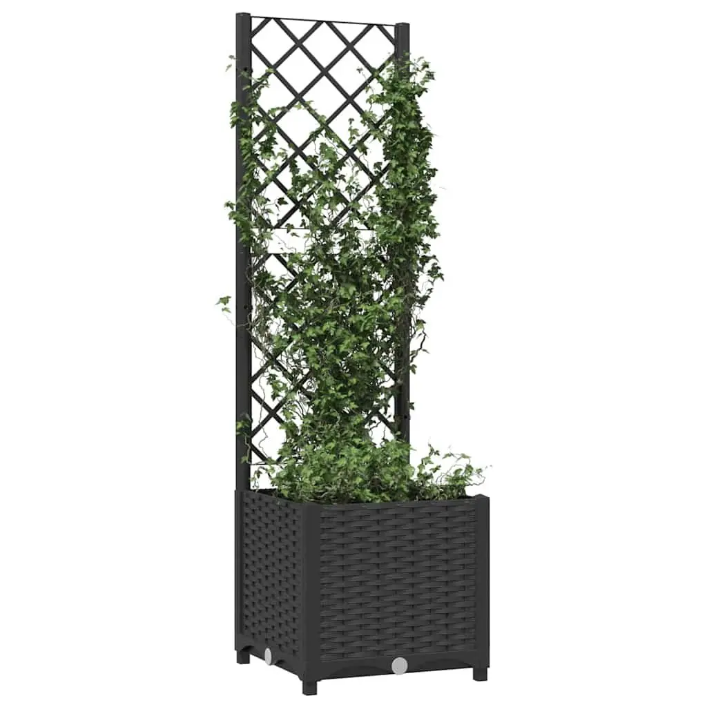 Garden Planter with Trellis Outdoor 40x40x136cm Climbing Plants Flowers Support