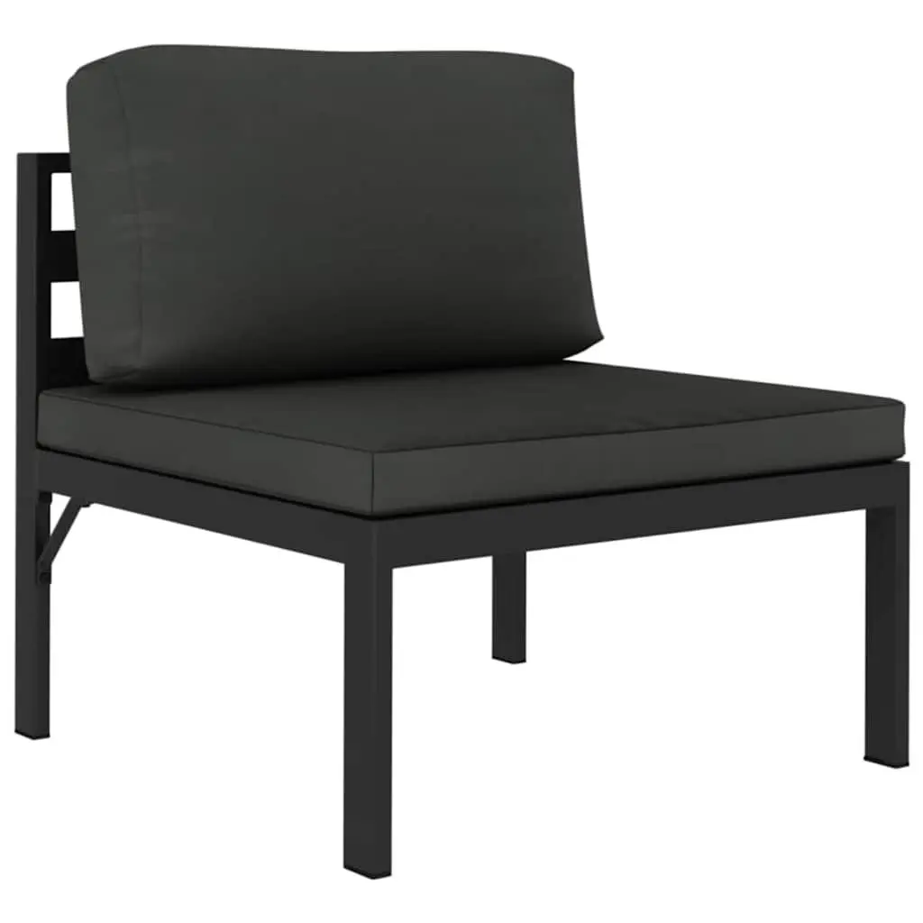 Garden Sofa Set 3 Piece Modular Outdoor Furniture Lounge Anthracite with Cushions