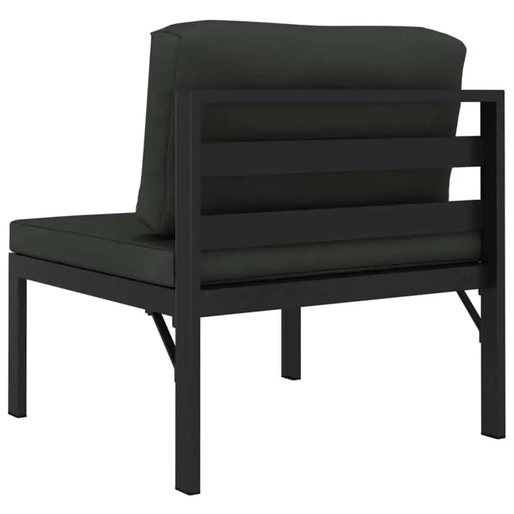 Garden Sofa Set 3 Piece Modular Outdoor Furniture Lounge Anthracite with Cushions