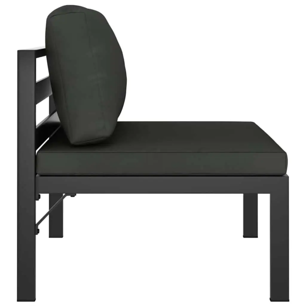 Garden Sofa Set 3 Piece Modular Outdoor Furniture Lounge Anthracite with Cushions