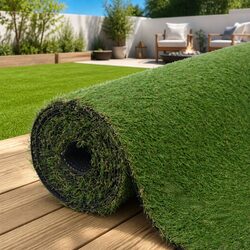Artificial Grass Lawn 1x8m 20mm High Green Indoor Outdoor Garden Patio