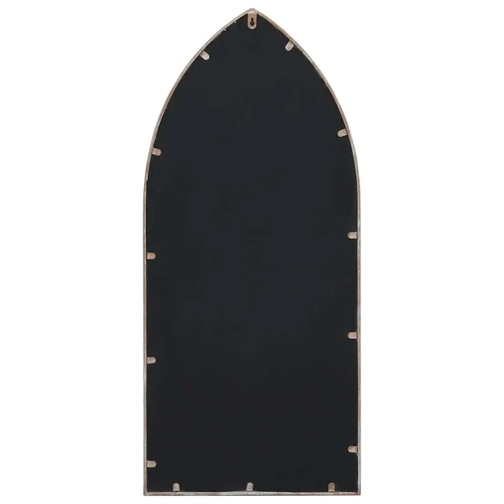 Cream Iron Garden Mirror with Rust Effect