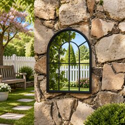 Garden Mirror Specifications: 60x45 cm Black Iron Design