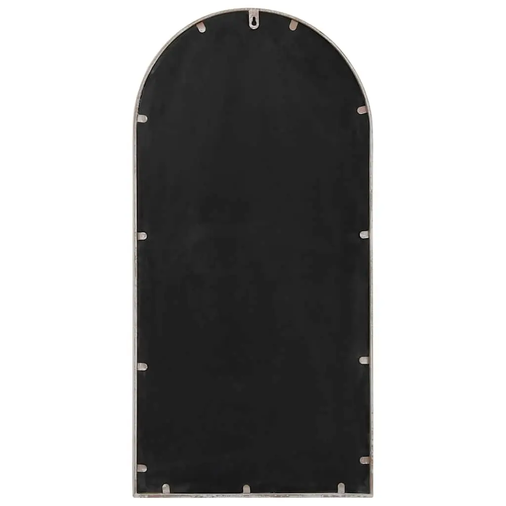 Garden Mirror Outdoor Use 90x45cm Cream Iron Frame Antique Effect