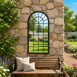 Specifications of Black Iron Garden Mirror 90x45 cm