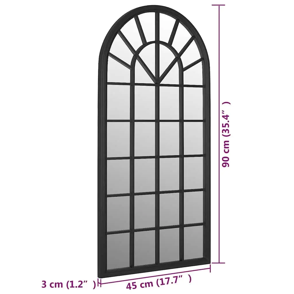 Garden Mirror Outdoor 90x45 cm Iron Wall Mounted Decorative