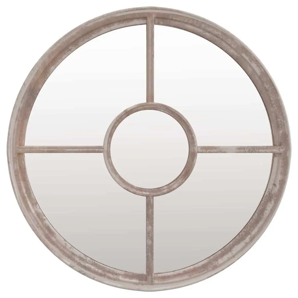 60cm Round Outdoor Mirror with Iron Frame